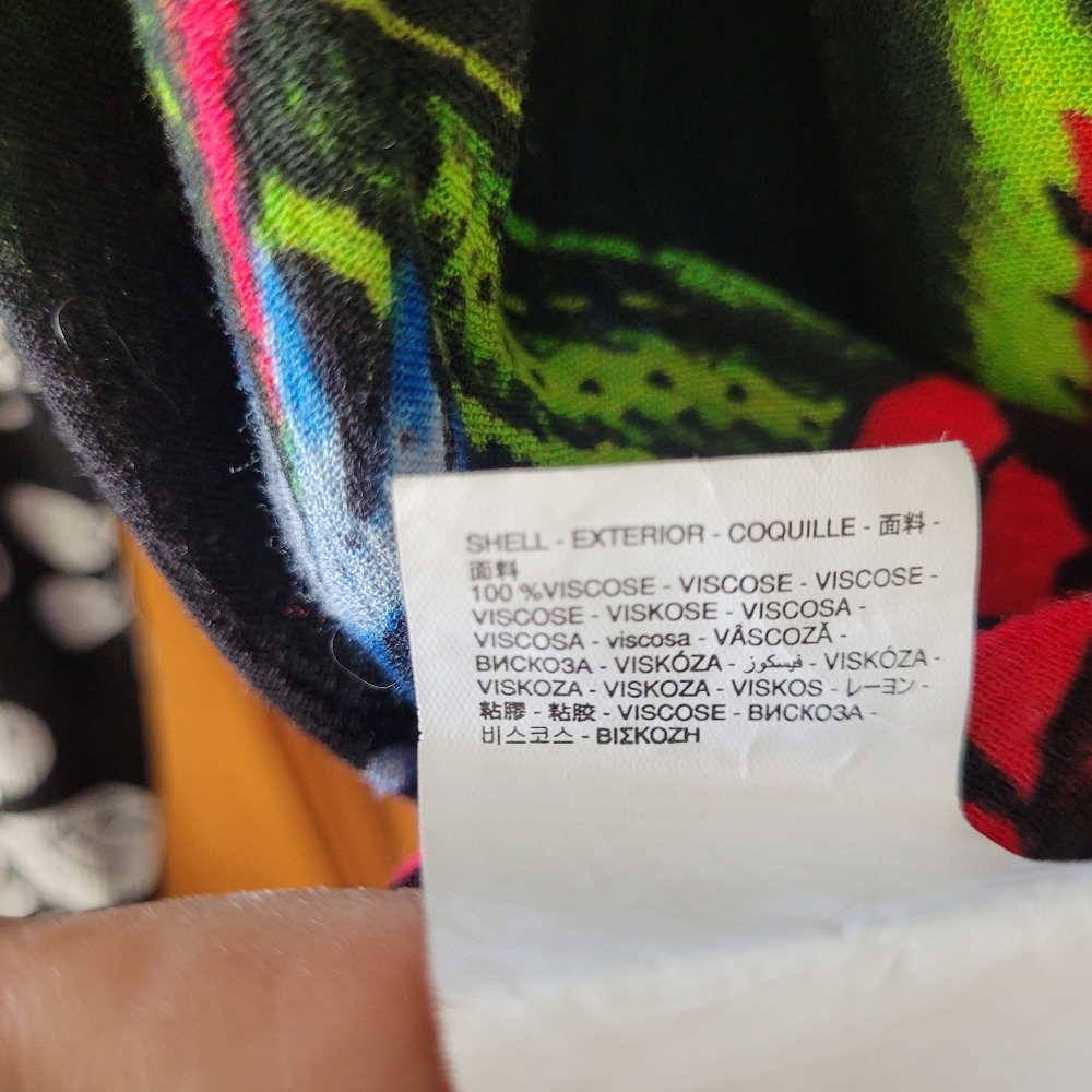 Desigual Boho Floral Peasant blouse Black And Multicolor Vibrant Medium - Picture 14 of 16